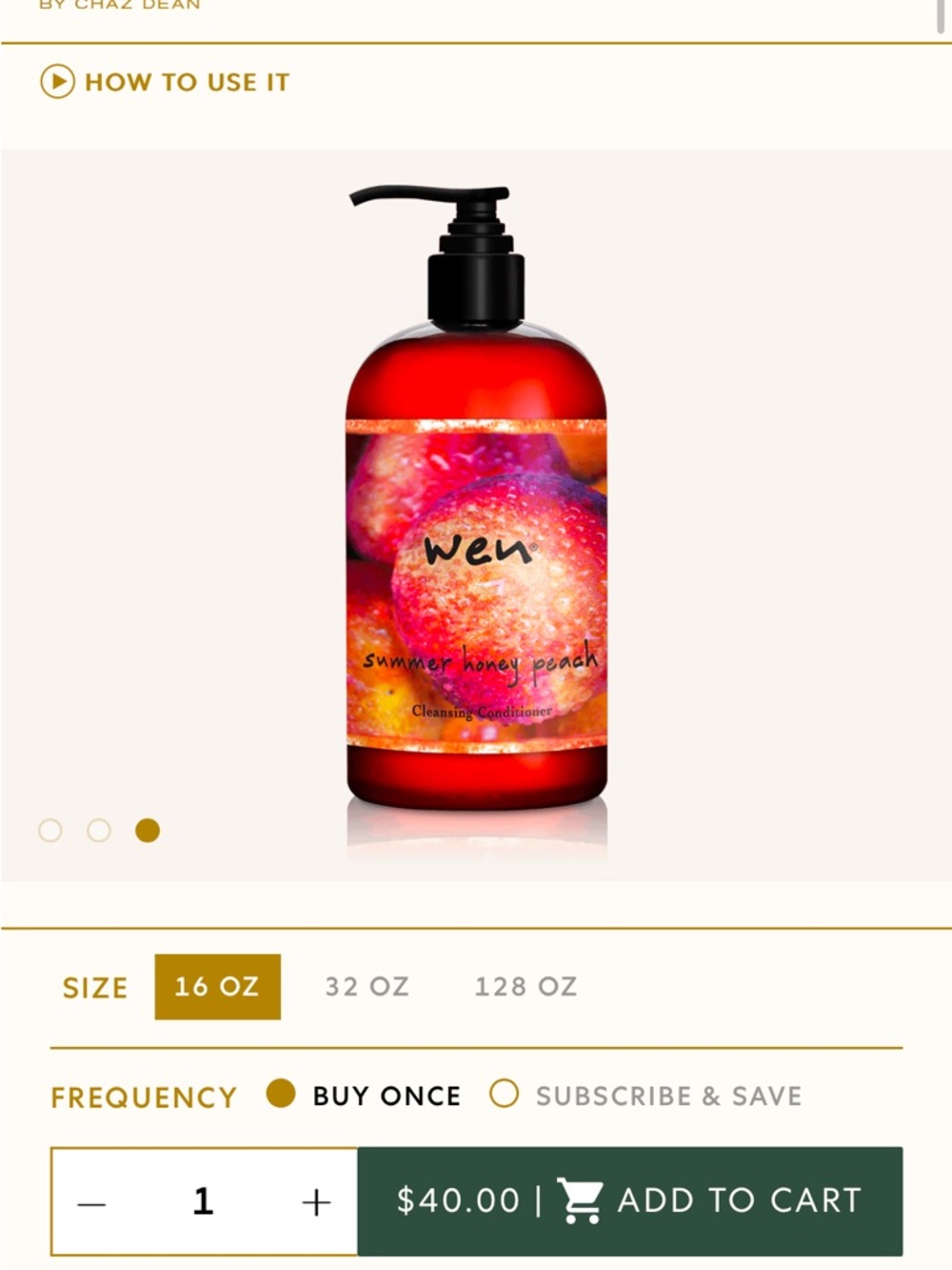 NWT WEN Summer Honey Peach cleansing conditioner
